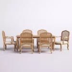 ⁦طاولة طعام مع كراسي مفردة مميزة⁩ - الصورة ⁦9⁩