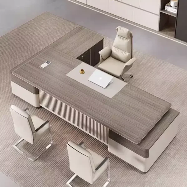 مكتب حديث بصميم فاخر مع خزانة