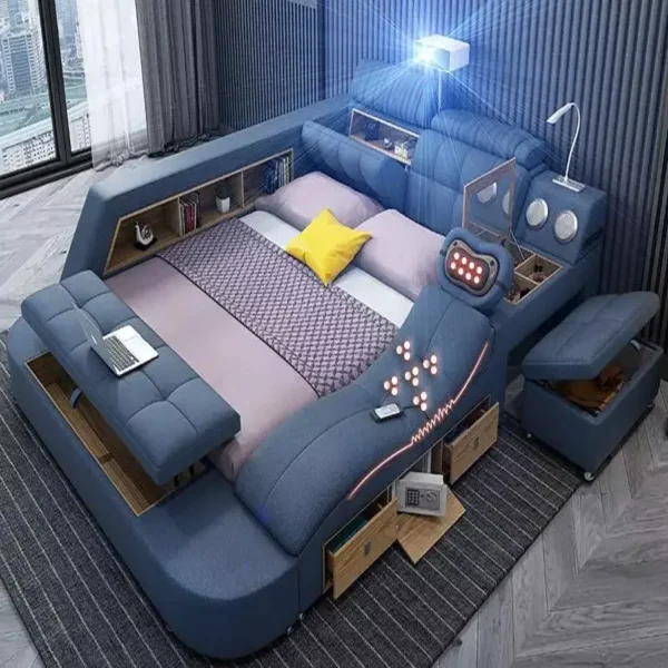 سرير بتصميم متعدد المزايا الفاخرة