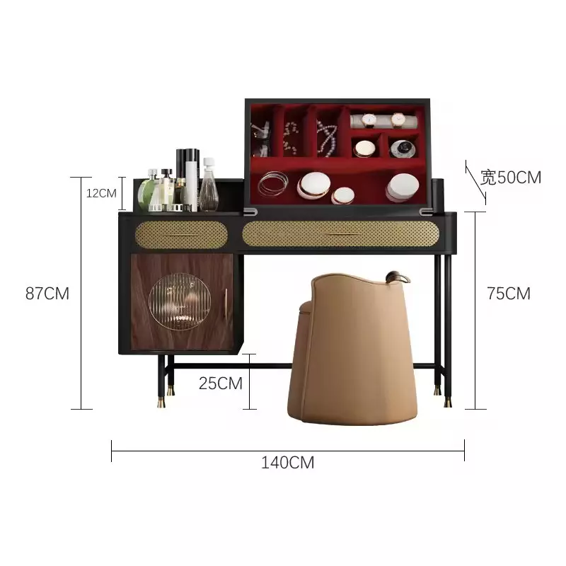 تسريحة مع كرسي فاخرة لغرفة النوم 