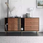 كونسول خشبي بسيط لغرفة المعيشة