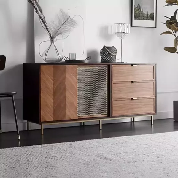 كونسول خشبي بسيط لغرفة المعيشة