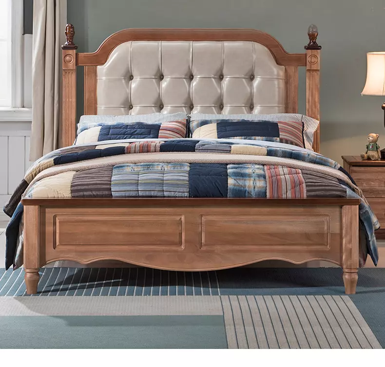 سرير غرفة نوم بتصميم ريفي 