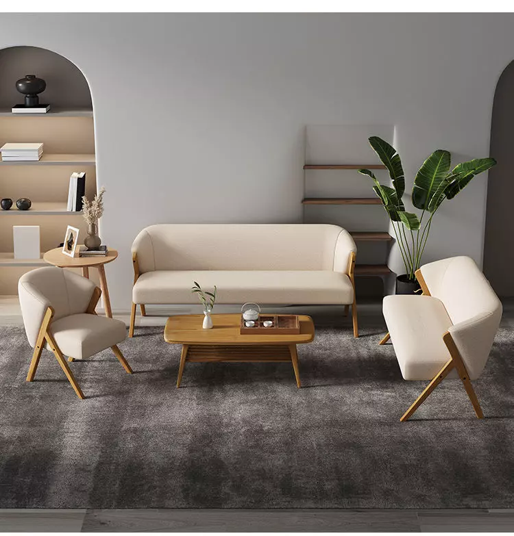 كنب مودرن جديد خشب من تصميم اسكندافي 