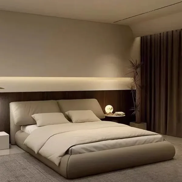 سرير غرفة نوم بتصميم فندقي