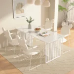 طاولة طعام مع كراسي بتصميم فرنسي