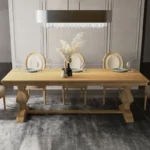 طاولة طعام بتصميم جبلي مودرن مع كراسي