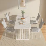 طاولة طعام مع كراسي بتصميم فرنسي