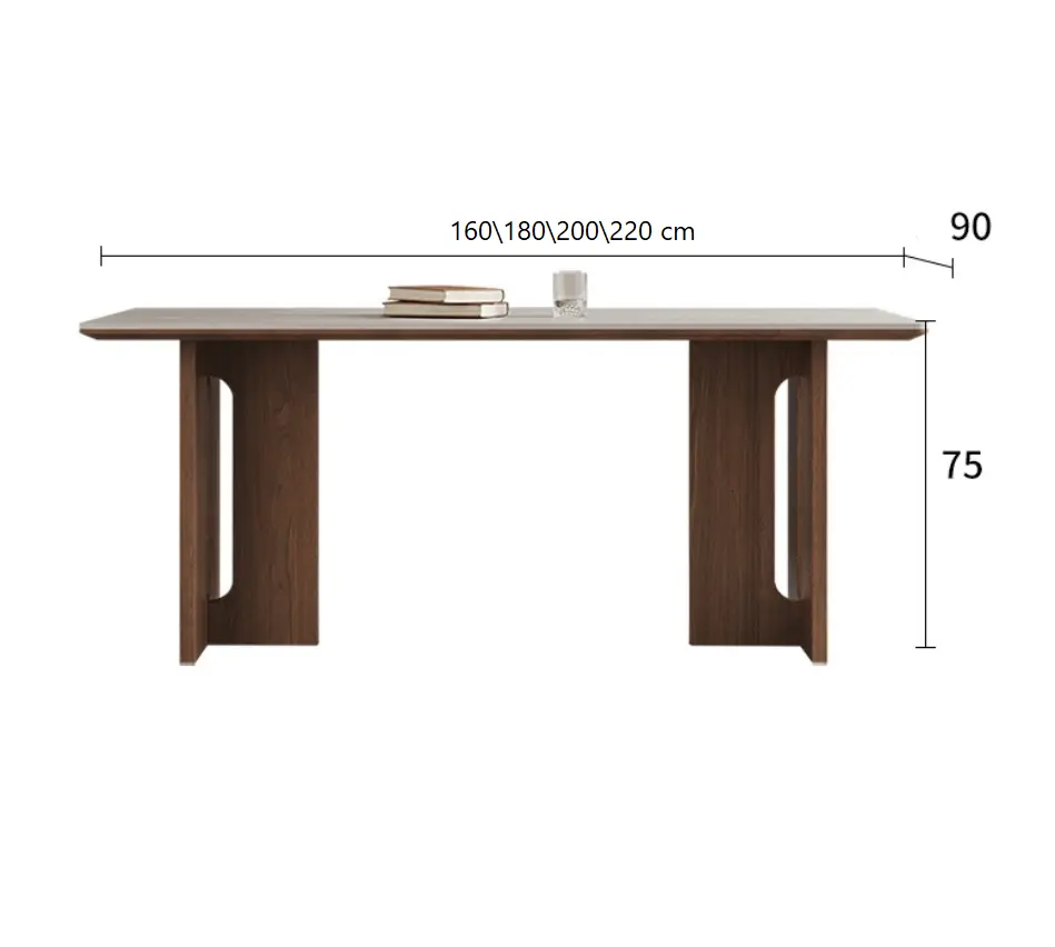 طاولة طعام خشبية مع كراسي 