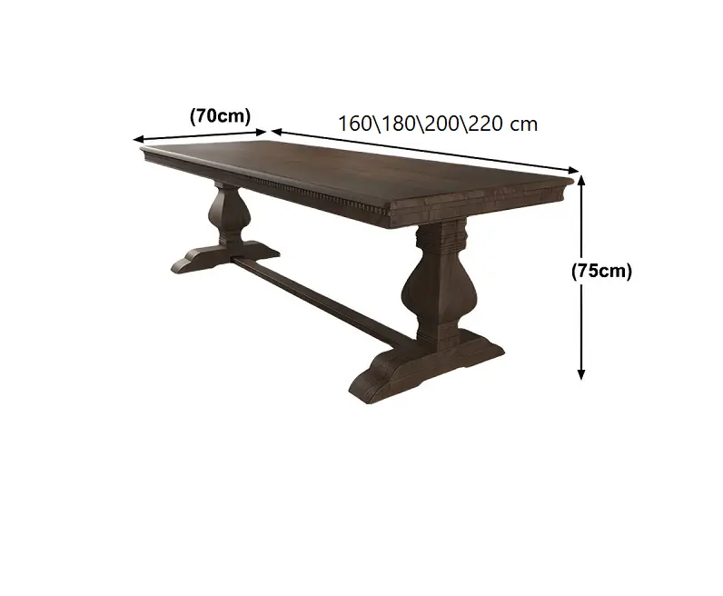 طاولة طعام خشبي بتصميم كلاسيك
