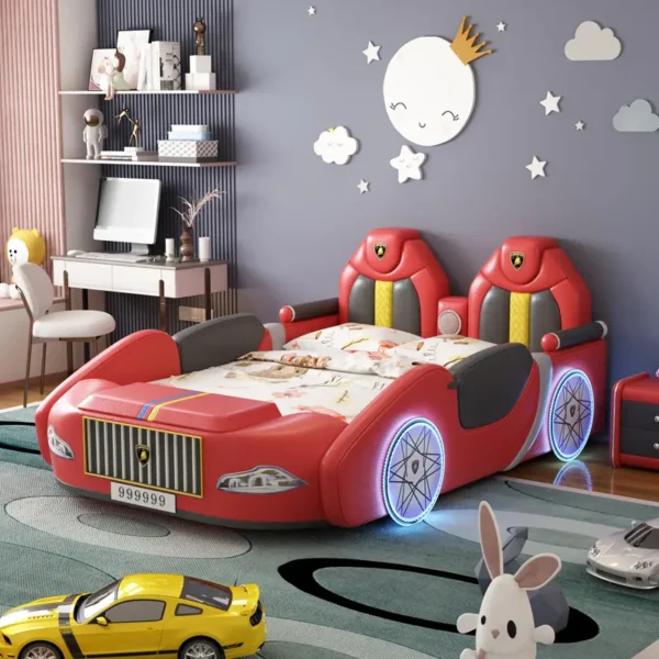 سرير أطفال شكل سيارة متعدد الوظائف