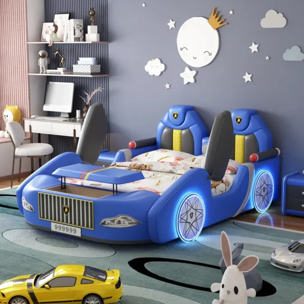 سرير أطفال شكل سيارة متعدد الوظائف