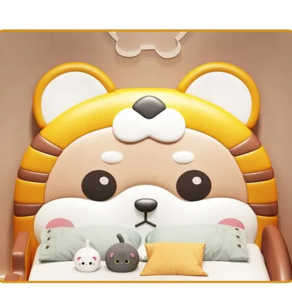 سرير أطفال صغير على شكل نمر كرتوني