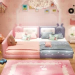 سرير اطفال منقسم مع حاجز مميز