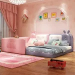 سرير اطفال منقسم مع حاجز مميز