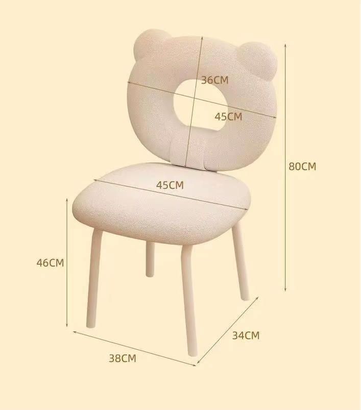 كرسي تسريحة على شكل دب 