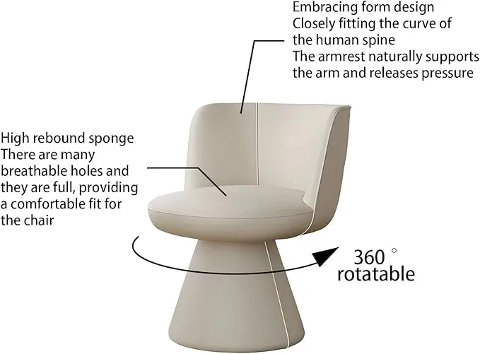 كرسي تسريحة مودرن قابل للدوران 