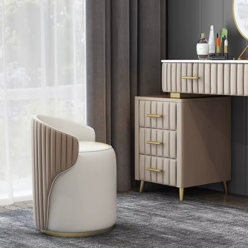 كرسي-تسريحة (8) كرسي تسريحة دائري فاخر - الصورة 1