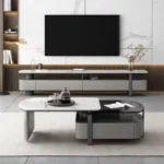 طقم طاولات تلفاز مع طاولة قهوة متعددة الاستخدام