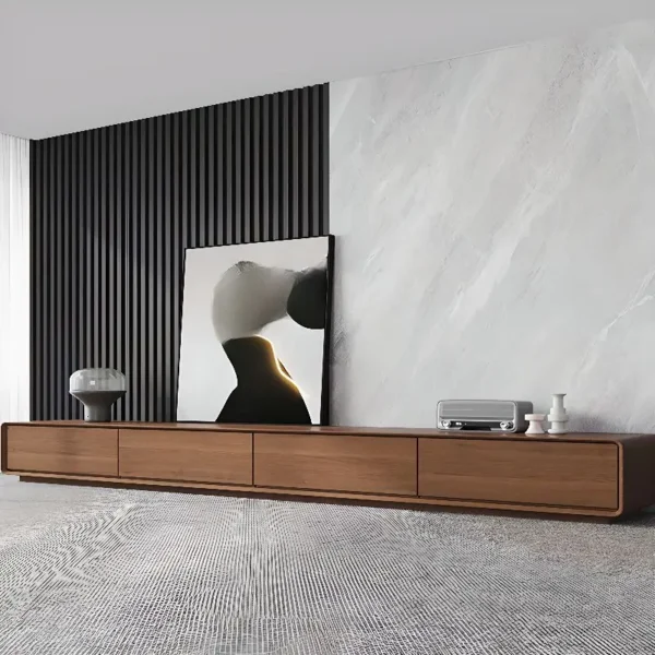 طاولة تلفاز خشبي بسيطة