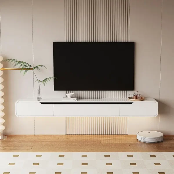 طاولة تلفاز معلقة لغرفة المعيشة