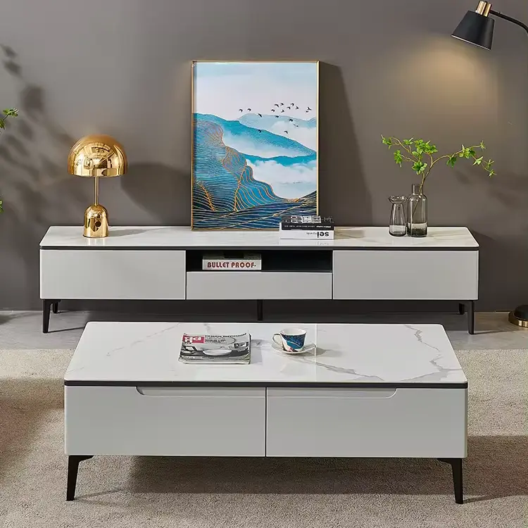 Table set (1) طقم طاولة تلفاز مع قهوة حديث
