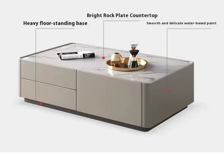 طقم طاولة قهوة مع تلفاز من طراز بسيط 