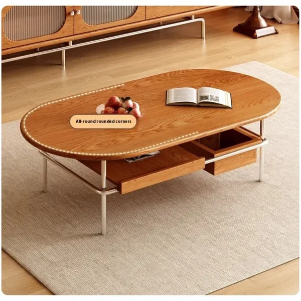 طقم طاولة قهوة مع تلفاز بطراز فرنسي