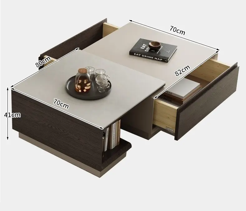 طقم طاولة قهوة مع تلفاز كلاسيك