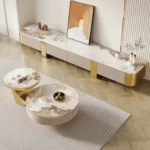 طقم طاولة قهوة مع تلفاز فاخر