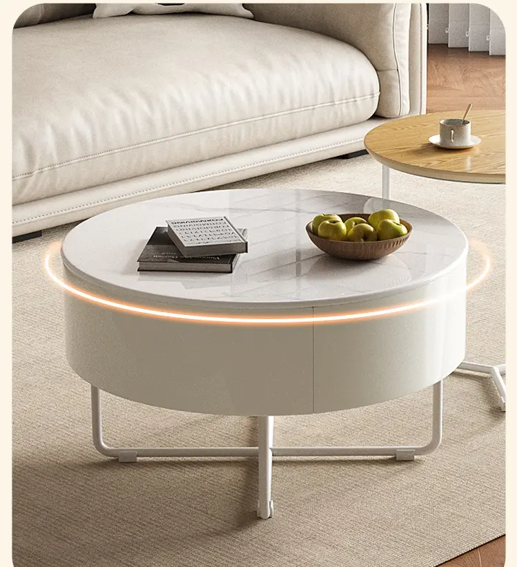 طقم طاولات قهوة مع تلفاز كلاسيك