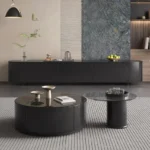 طقم طاولة قهوة مع تلفاز بطراز ايطالي