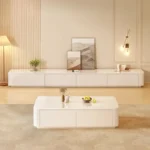 طقم طاولة تلفاز مع قهوة لغرفة المعيشة