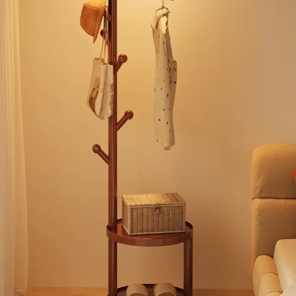 علاقة ملابس مع رفين لغرفة النوم