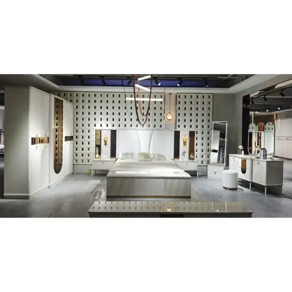 غرفة نوم خشبية حديثة وفاخرة بتصميم مميز