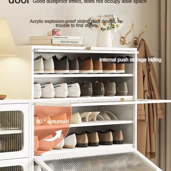 خزانة أحذية خشب عملية لتنظيم المدخل والمساحات الداخلية