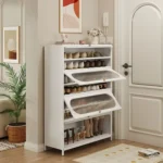 خزانة أحذية خشب عملية لتنظيم المدخل والمساحات الداخلية