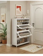 خزانة أحذية خشب عملية لتنظيم المدخل والمساحات الداخلية