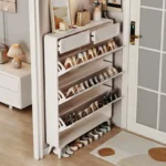 خزانة أحذية رفيعة متعددة الطبقات للمدخل