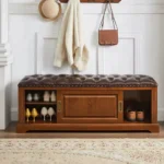 خزانة أحذية بمقعد بتصميم عتيق