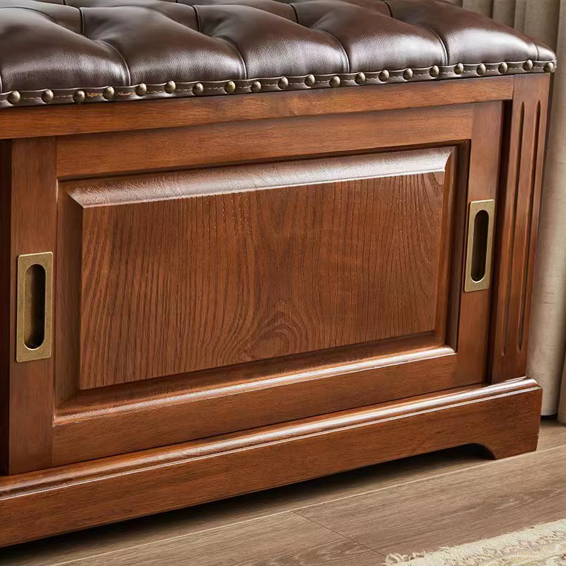 خزانة أحذية بمقعد بتصميم عتيق